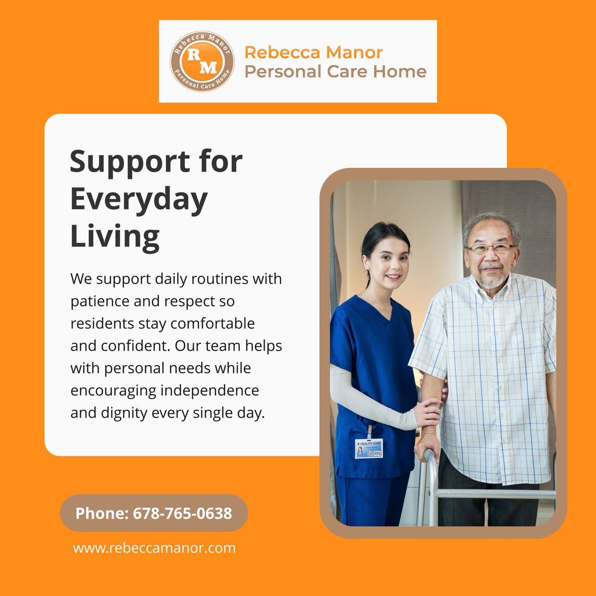 RebeccaH5952's tweet image. Every day support should feel natural and respectful. 🏡
💙 We focus on comfort, safety, and independence in daily routines. 🤝 If your loved one needs dependable care that still feels like home, reach out today. 📞✨ 
#SuwaneeGA #PersonalCareHome #DailyLiving