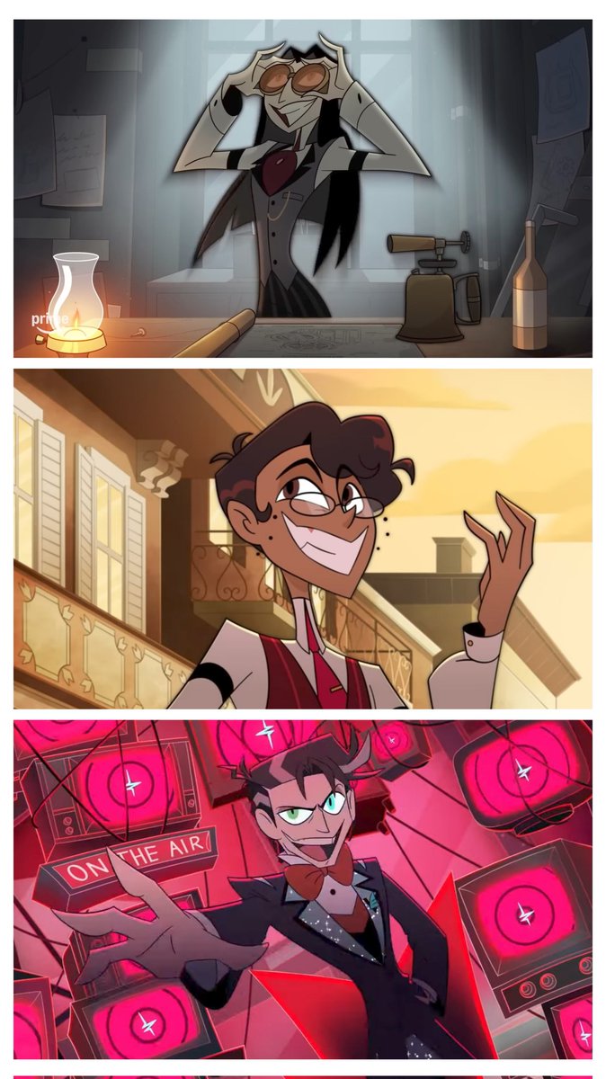 KalipsaPrime's tweet photo. To think that in future seasons we'll see the rest of the characters as mortals. 
Who are you most looking forward to seeing? 

#HazbinHotel #Hazbin #Alastor #Vox #SirPentious #angeldust #Husk #CherriBomb #Niffty #baxter #Valentino #velvette #Demons #Sinners https://t.co/myGyWYm7PV