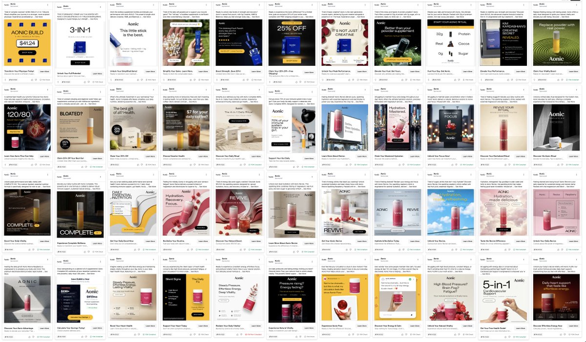 juliuskoerfgen's tweet photo. 🧠 Most brands run their ads with 2019 processes.

Here's what I still see everywhere:
-> 3-5 ad variations per campaign
-> Same landing page for every ad 
-> A/B testing a few times per month
-> Results reviewed monthly  The math is simple: More iterations = faster to what works = better ROAS. 

This is what a typical daily creative output looks like for one of our customers.

20x the output of a traditional agency. 
Result: +42% ROAS in 6 weeks.  

Want to see what this looks like for your ads? DM me & I'll show you.