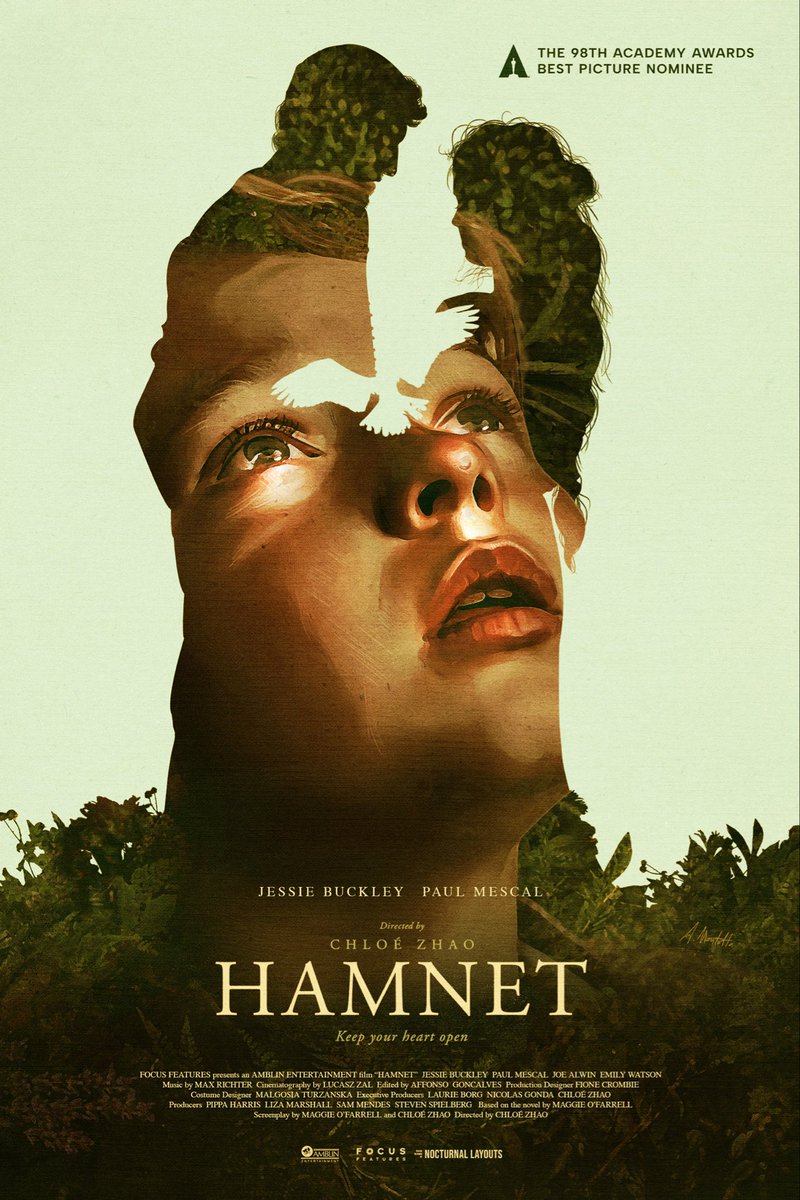 New piece from my #Oscar #BestPicture series!
This time it’s #Hamnetmovie (💔￼), directed by #chloezhao and starring #PaulMescal and #JessieBuckley. 
<a href="/FocusFeatures/">Focus Features</a> <a href="/AmblinEntertain/">Amblin Entertainment</a>
