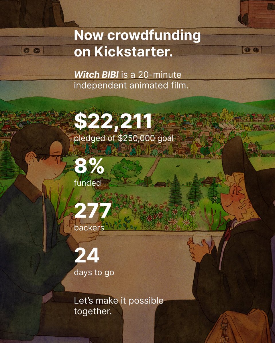 Please read why I chose crowdfunding.

6 days in. 277 backers. 8% funded. 24 days left.

If you've enjoyed my work and wanted to support what I do — this is how. Every backer brings this film one step closer to reality.

kickstarter.com/projects/puuun…

This film depends entirely on