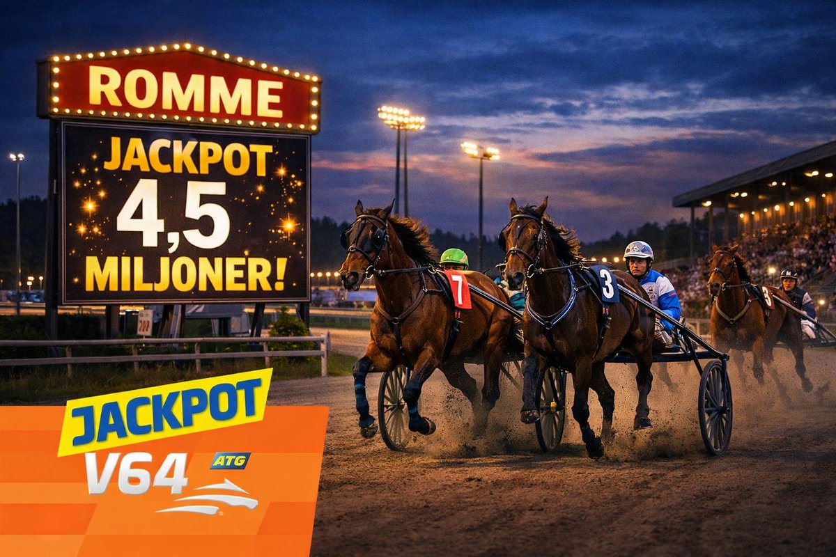 Frän vecka väntar med bland annat stor jackpot på #V86 på onsdag. Hur den inleds? Med jackpot om 4,5 miljoner kronor på #V64 under måndagskvällen! 🤩

HÄR SPELAR NI V64 MED OSS I KVÄLL: atg.se/butik/gotthorn…