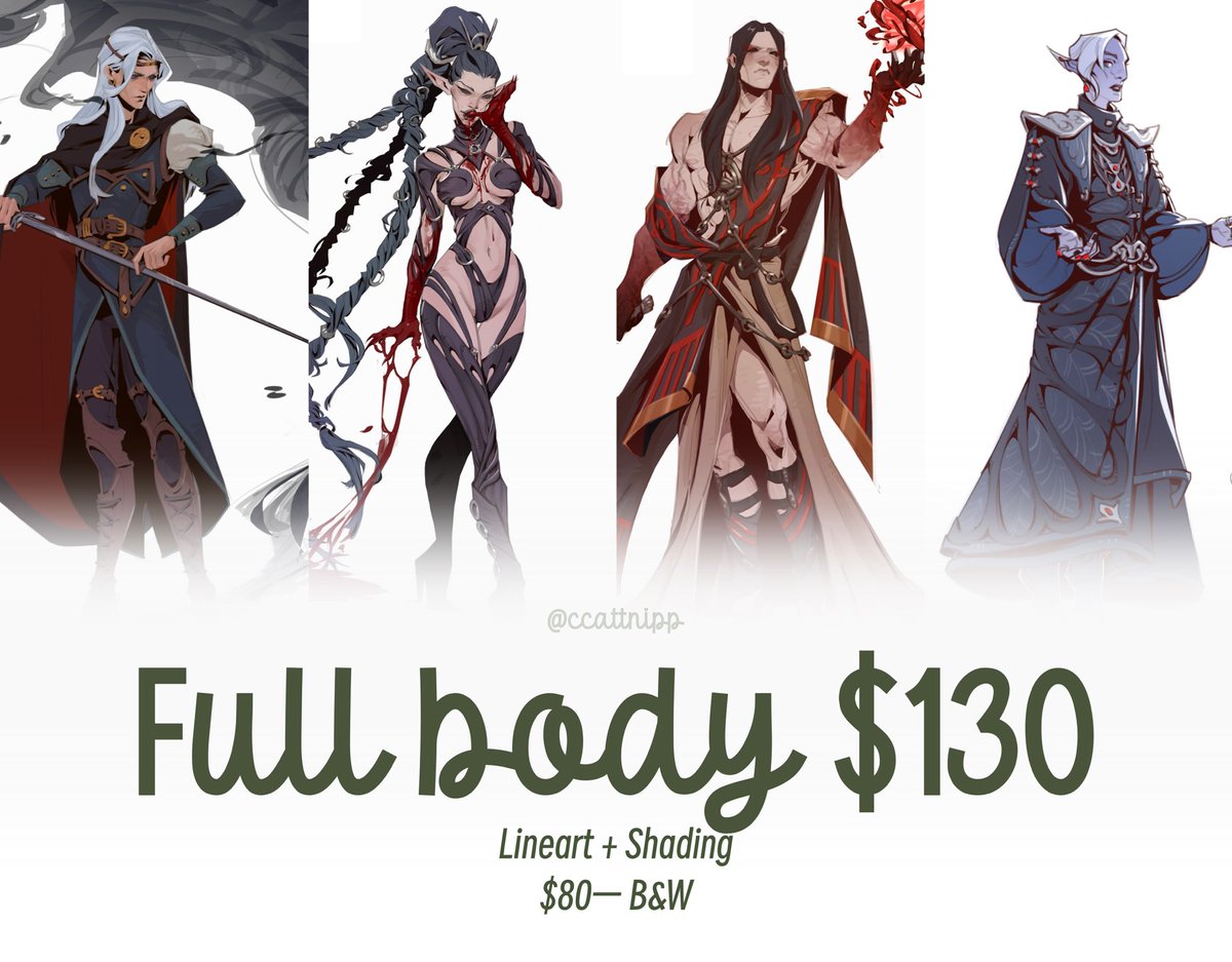 Comms are open!

For inquiries and any questions, DM me or email 
✉️ccattnippp@gmail.com

RT are very appreciated 🖤