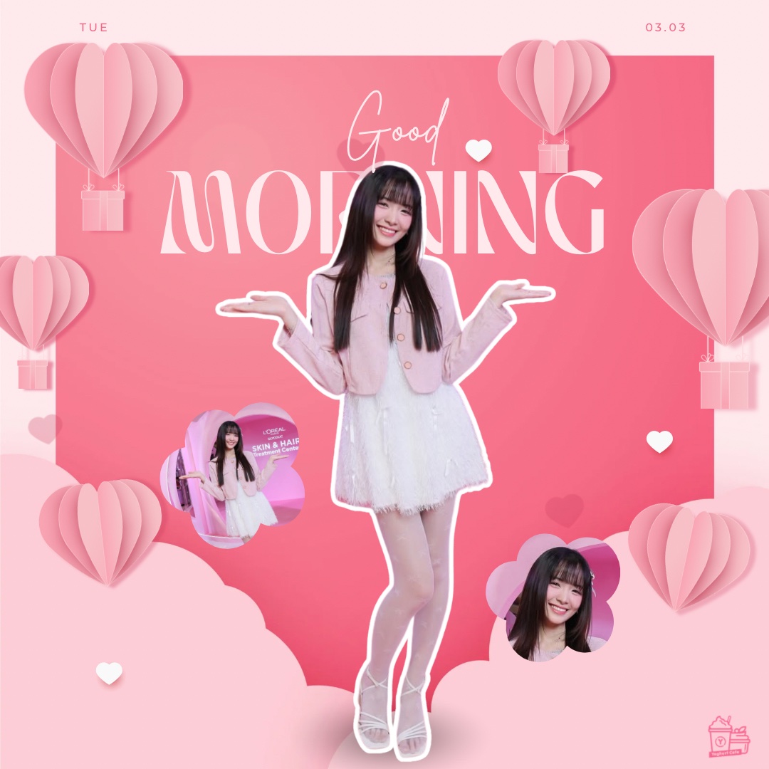 #MorningYoghurt   

— สวัสดีวันอังคารสีชมพู สดใสสุด
🎀♡‌☁️🌷ᶜᵘᵗᵉ

#YoghurtBNK48 #BNK48