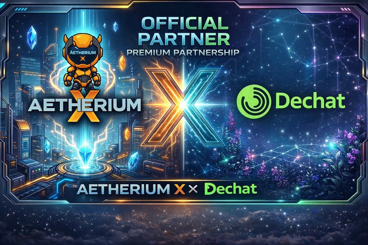 aetheriumX_fun's tweet photo. AetheriumX 🤝 @dechat_io  
We’re pleased to announce our partnership with Dechat — an open and secure Web3 communications protocol powering decentralized user interactions.

As on-chain ecosystems expand, secure and decentralized communication becomes foundational. Together, we aim to strengthen infrastructure that supports transparent coordination across Web3 applications.