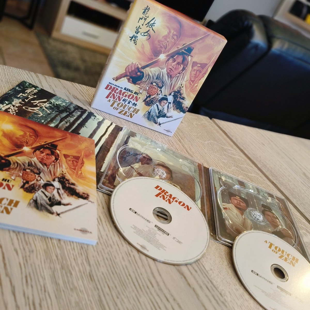 leloupceleste's tweet photo. [FOCUS 4K] #DragonInn (1967) & #ATouchOfZen 
Dolby Vision | VO et VF (A Touch of Zen) DTS-HD MA 1.0
Coffret King Hu
Édition FR (Carlotta Films)

#4KUltraHD #WeLovePhysicalMedia