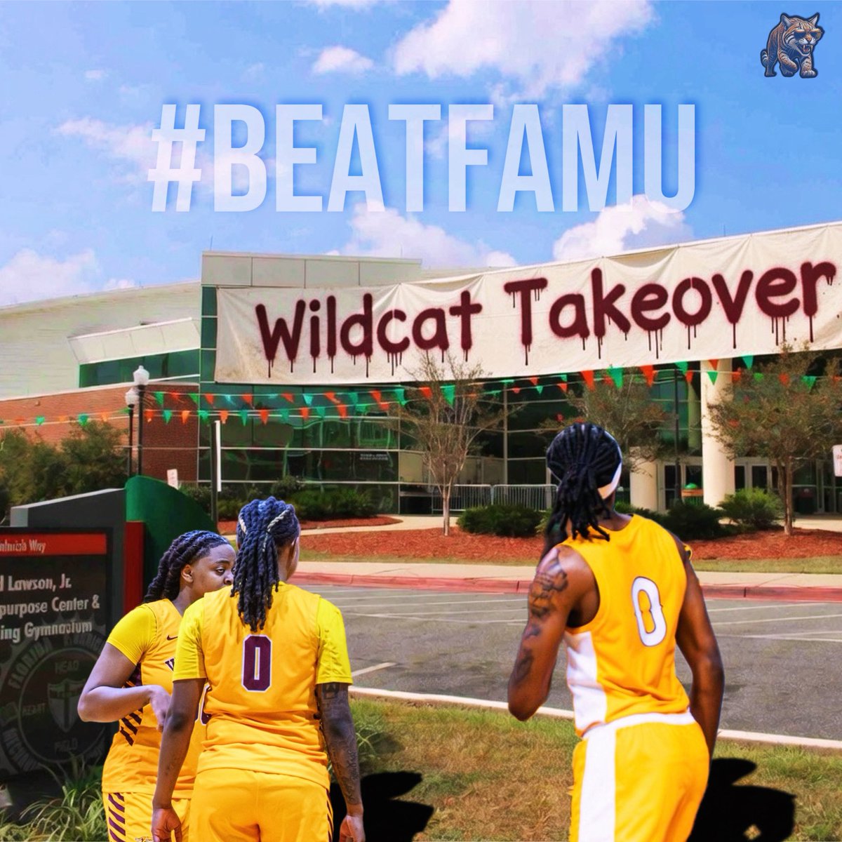 Maryskids1904's tweet photo. No other way to end the regular season and begin March ❌🐍 #beatfamu 

#HAILWILDCATS https://t.co/FAK1MBfjhX