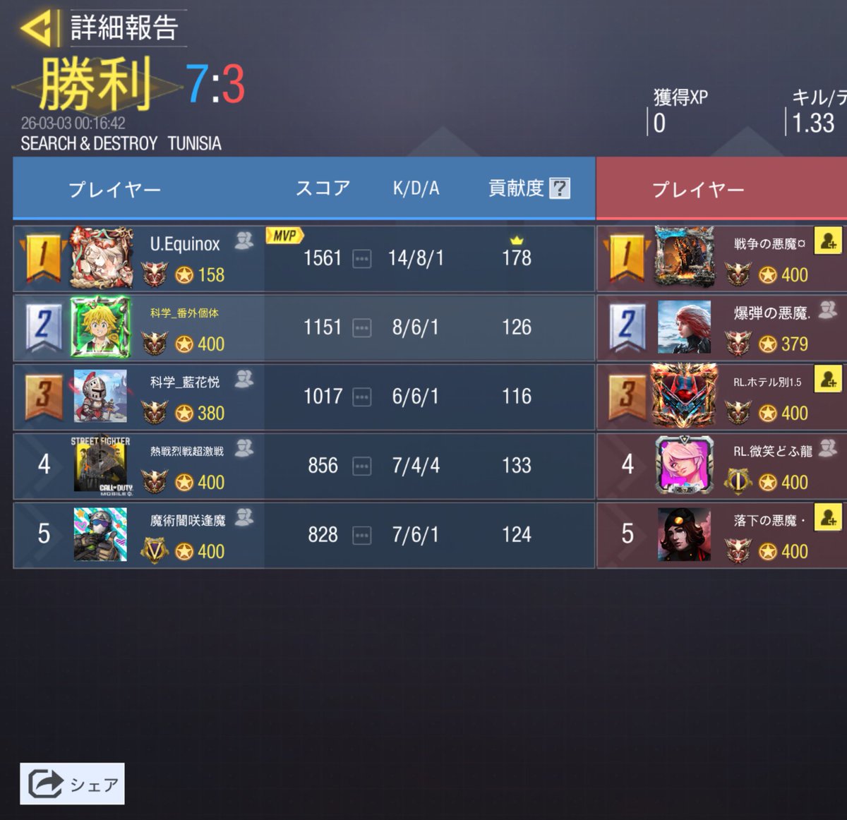 3月2日　23時〜

<a href="/Angeldevil_4x/">Ruler</a> 様

本日は組んでくださり、ありがとうございました。