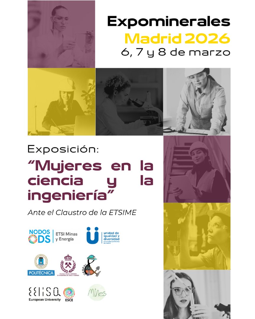 minasenergiaupm's tweet photo. 📣¡¡Ya está aquí Expominerales 2026!!📣
✨Ven a conocer la exposición mas importante de Minerales a nivel nacional, disfruta de todas las actividades y conferencias que se realizaran a lo largo del finde, no olvide consultar horarios
#expominerales2026 #etsimeupm #familiaminera https://t.co/CaRxOXnMYU