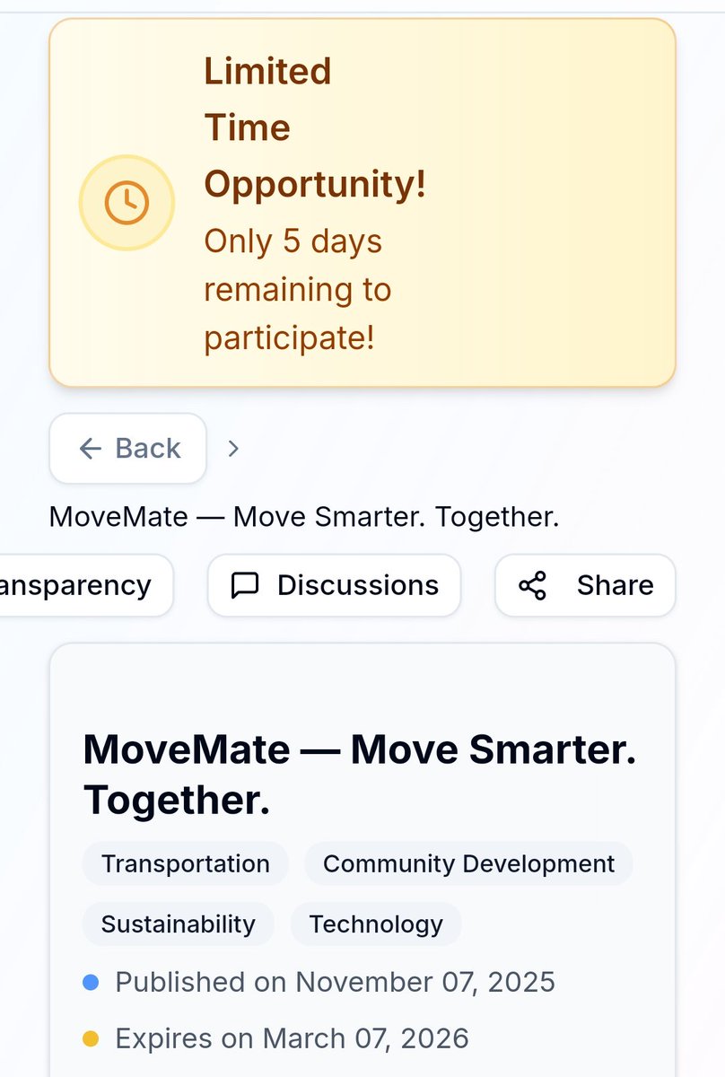 TAPsidrachain's tweet photo. 🚨✨ Less than 5 days left!
The momentum is building fast. MoveMate is transforming daily commutes into shared, eco-friendly journeys — and the countdown is almost over. Don’t watch from the sidelines. 🌍🚲🤝
🔗 https://t.co/tuI8ORx6go
#MMT #TAP #ASB #MoveMate #FinalCountdown https://t.co/cbHSMPpARO