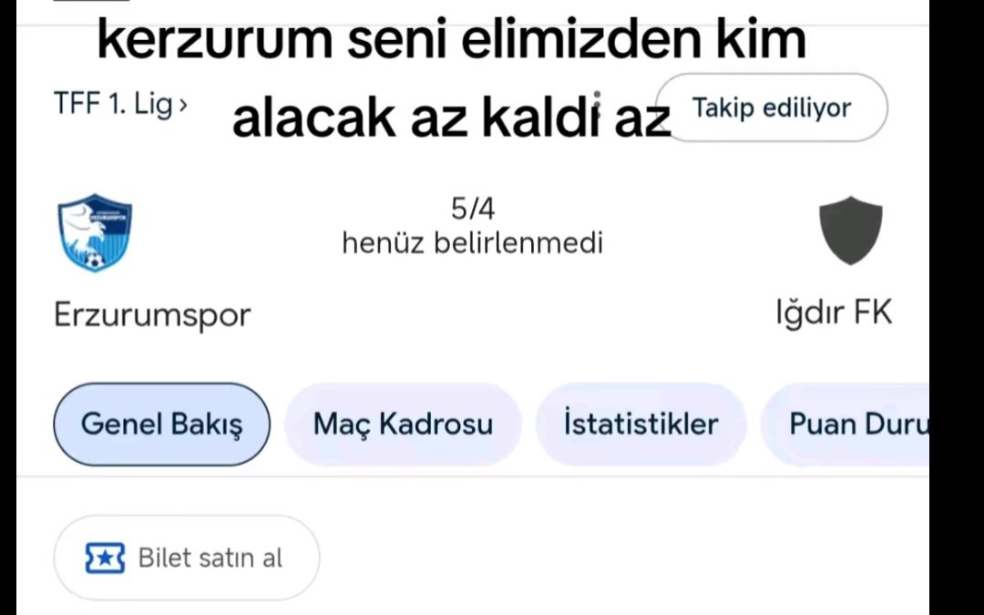 Erzurumspora sene sonu kupa yerine gazi ünvanı verilmeli bu kadar hırt ile savaşmak zor
