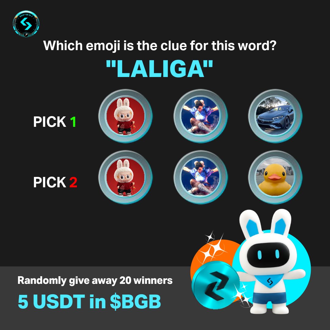 🎯 Guess the Number Challenge – “Which One?” - LALIGA

✅ If you think you know… we dare you!!!
 Which emoji is the clue for this week’s word?
 This week we’re starting with “LALIGA” 👀🔥

⏰Event period: 2-  13 March  2026
📌 How to Join
-Follow us ✅
-Comment your answer by