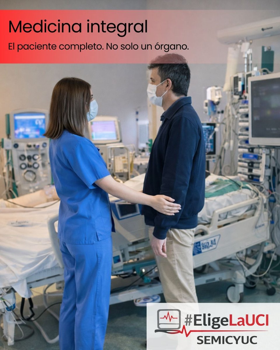 semicyuc's tweet photo. Medicina Intensiva es una especialidad fascinante en la que se atiende al paciente crítico en todas sus facetas: cardiológica, neuro-trauma, nefrológica, metabólica, infecciosas... y con manejo de la más alta tecnología y ciencia de datos. ¡Elige la UCI y hazte intensivista, la rama más completa de la medicina!
Si has hecho el MIR este año y tienes dudas sobre Medicina Intensiva, escríbenos un mensaje y SEMICYUC Joven contactará contigo.
#eligelauci #medicinaintensiva #residentesUCI