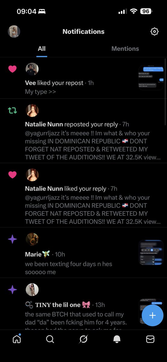 I just love how I’m putting myself out there &amp; the queen herself <a href="/MissNunnNatalie/">Natalie Nunn</a> is reposting and liking my tweets !! I’m ready for us to make big money together 🙂‍↕️🤏🏼 respectfully I’ll fight anybody you WANT me too for my spot in DR 🇩🇴⚡️ BGW REPLACEMENT SZN 2 😘