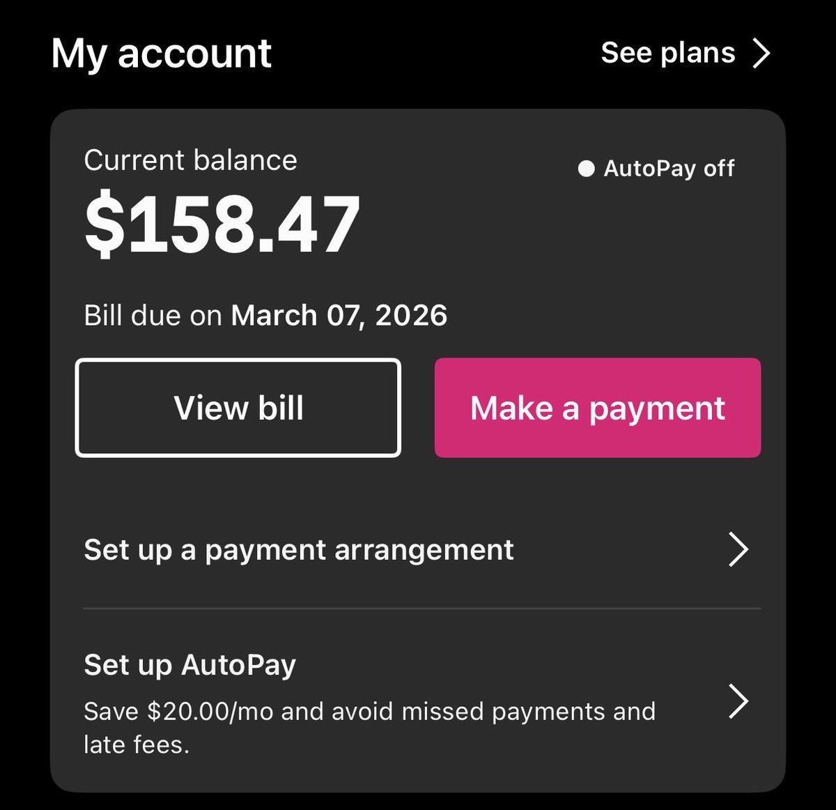 CourtneyCapers's tweet photo. @TMobileHelp can you all stop doing this? I get it’s automated but it should be updated. Not to mention, it’s annoying to be harassed for bills that are paid. Let’s do better! https://t.co/Iou9dHEQB3