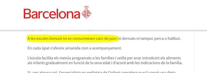 Per ordre de l'ajuntament islàmic de Barcelona, a les escoles no és pot ballar, posar música o cantar durant el putu Ramadà. 
I a les escoles bressol s'ha suprimit del menú, la carn de porc i derivats.
Els catalans som cada dia més imbècils. 
Versió de Joan Sales.