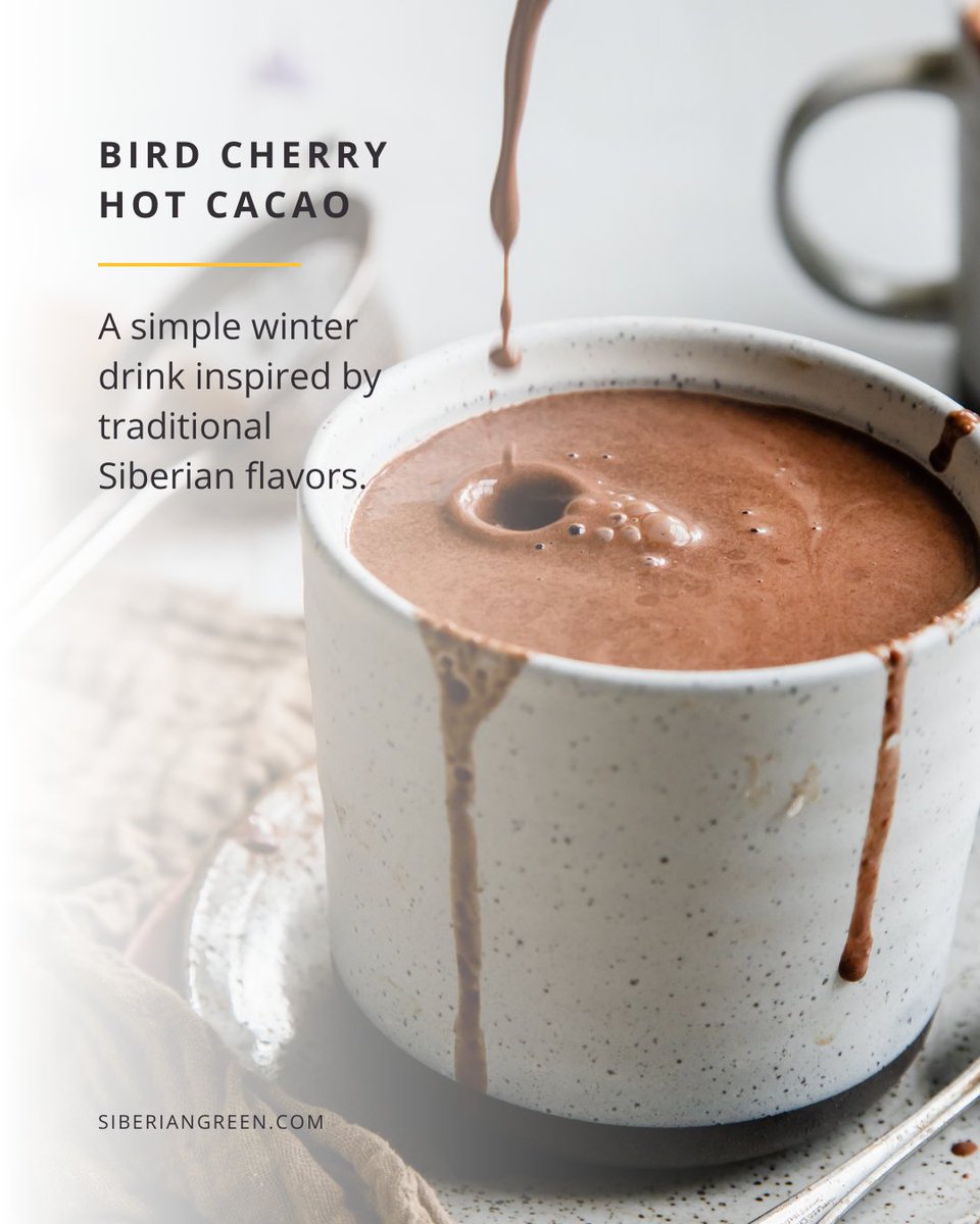 Some winter treats are meant to be slow. ☕ Bird cherry flour brings a rich, nutty aroma, often compared to almond and cocoa. Stir 1 tsp into warm cacao with oat milk and sweeten gently. A simple, earthy ritual for cold evenings. 🌿