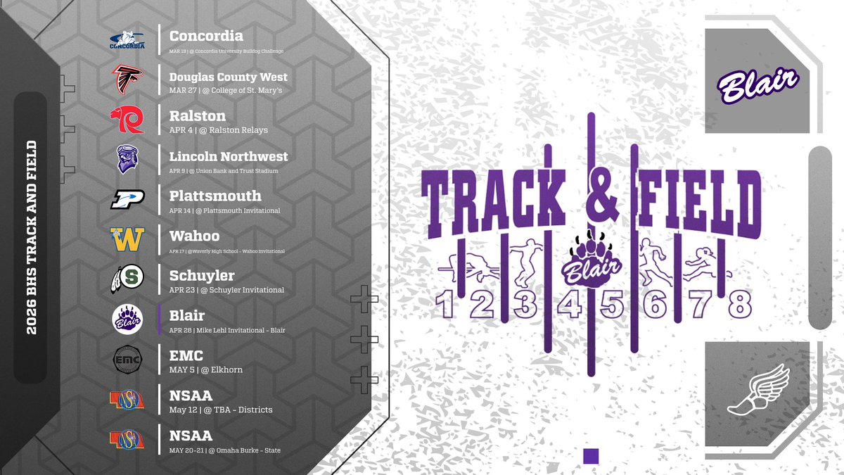 BHSBlair's tweet photo. Good luck to our BHS Track and Field Team this season! #BeBlair @BlairTrackTeam https://t.co/VjTBSZpKPz
