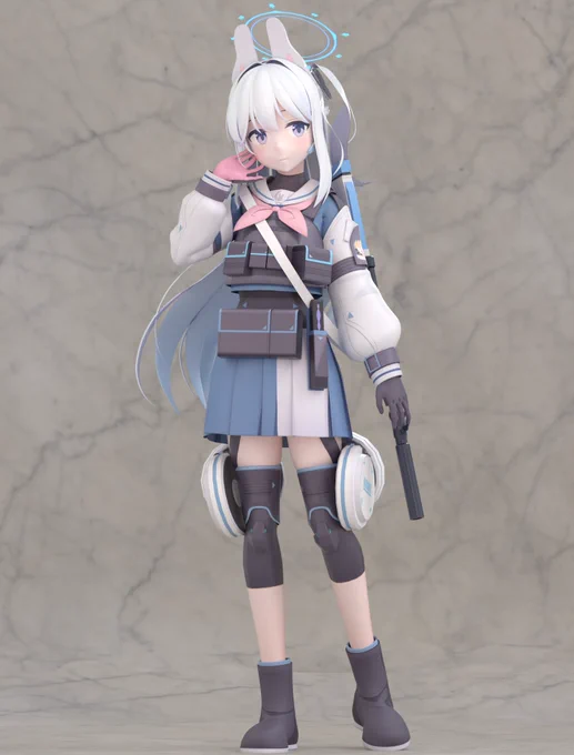 ミヤコ3Dフィギュア化計画 とりあえず完成! 違和感の正体はやっぱりポーズだったみたいです 次は顔とか表情をさらに可愛く作れるようにしたいですね