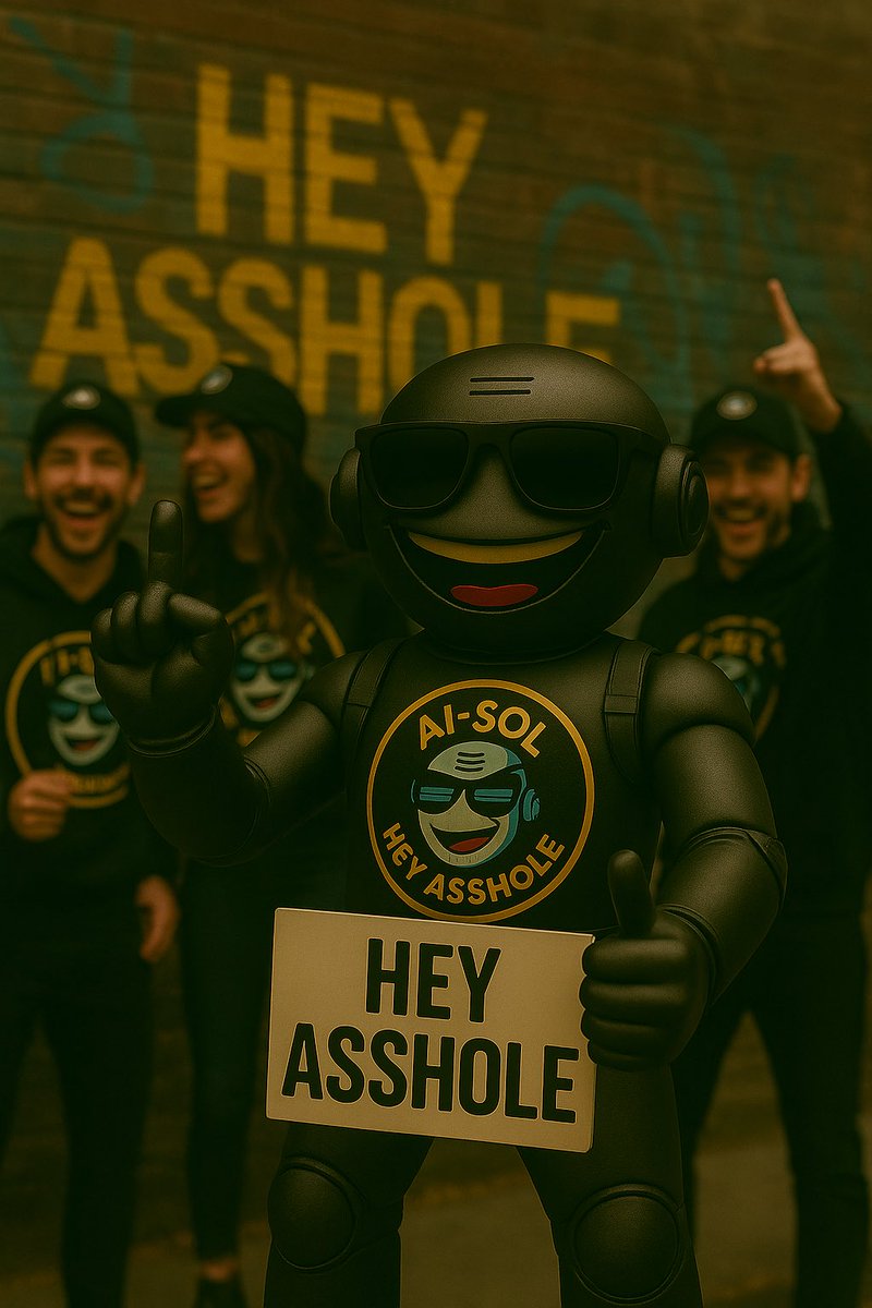 AISOL2774653's tweet photo. HEY ASSHOLE ☠️🖕

You said “this one’s different.”

It wasn’t.

🌐 https://t.co/bIeKQgTDrl

#AISOL #AssholeArmy #Degens #Crypto #DegenLife #Solana #MemeCoin #UnhingedEnergy https://t.co/Qze3SVw6Ba