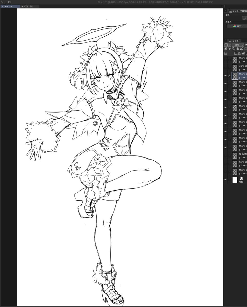 原稿も終わって創作の方でもマンガ描こうかとちょっと練習中 