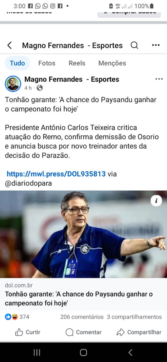 PapaoNorte's tweet photo. @7x0News O presidente deles ta afirmando que vão reverter caboco velho! Tão armando casinha pra domingo, Paysandu ja tem que reclamar antes da merd4 acontecer caboco. https://t.co/nnLRJv9Svq