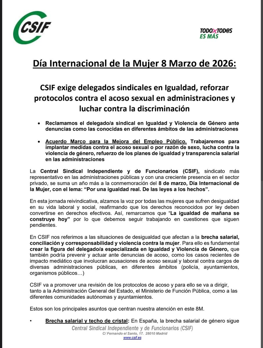 CSIF Ayuntamiento de Madrid tweet media