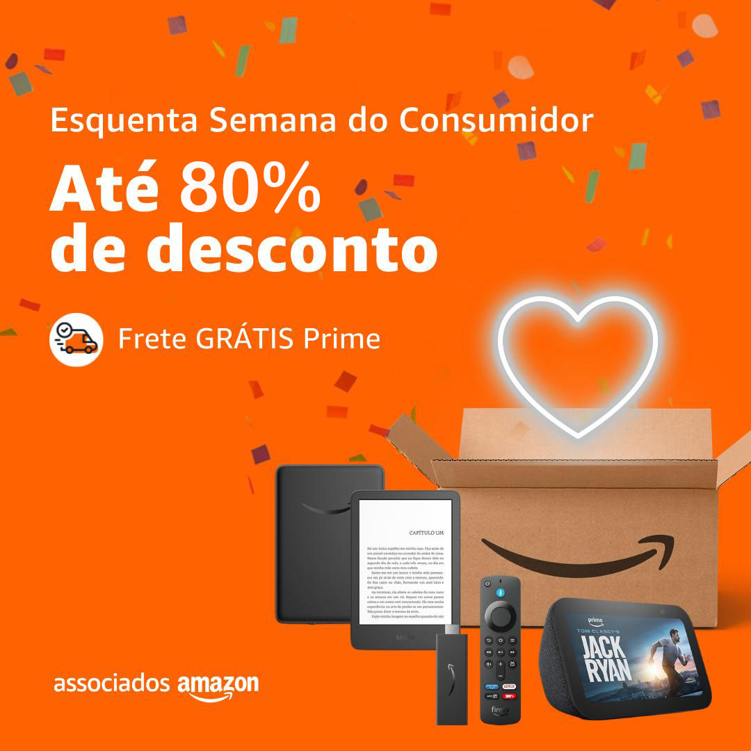 ESQUENTA SEMANA DO CONSUMIDOR AMAZON 2026
⚡️ amzn.to/4rK1VJN

Começou o Esquenta da Semana do Consumidor na AMAZON! Aproveite ofertas de até 80% de DESCONTO.

➡️ Link GERAL amzn.to/4rK1VJN
✅ Seja Cliente Amazon Prime amzn.to/3XTY9R0