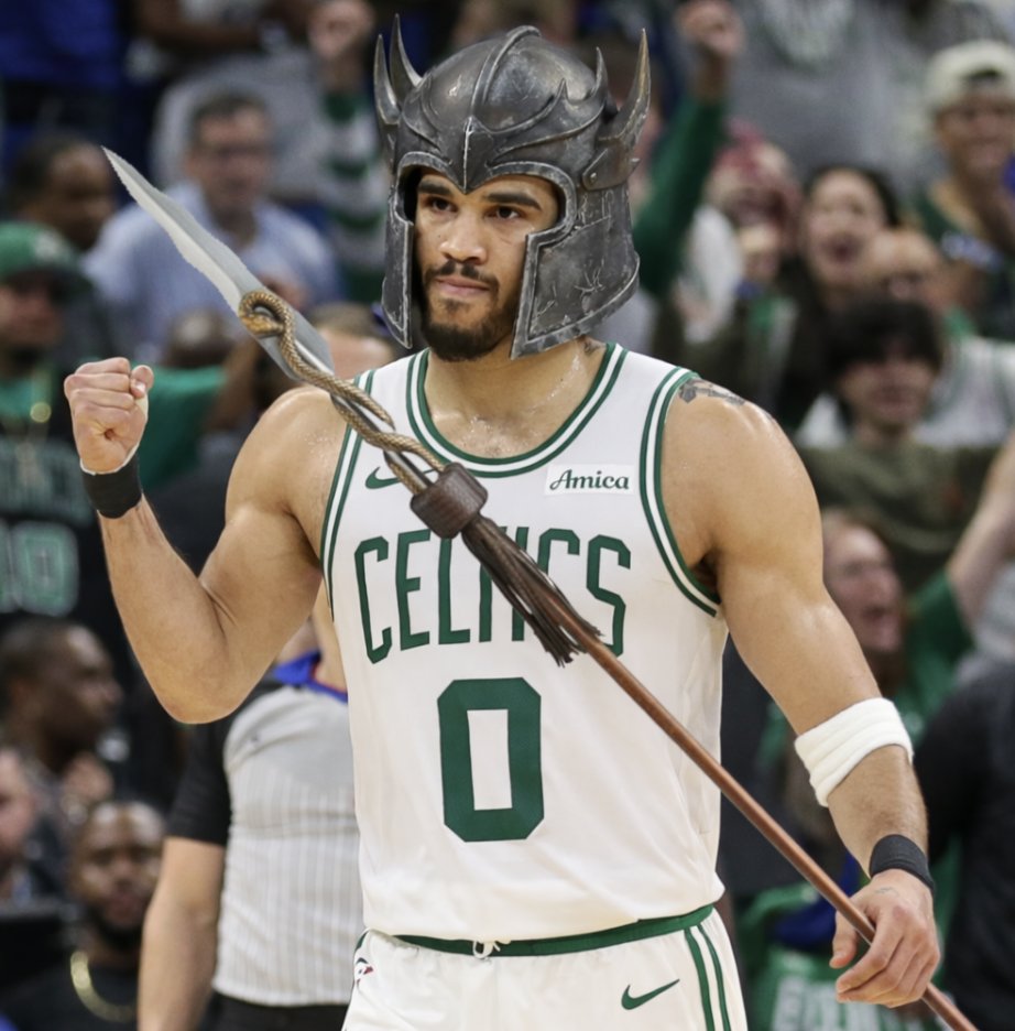 WesterosCentral's tweet photo. BREAKING —

Ser Jayson "Thou is only 19" of House Tatum, father of Deuce, first of his name, is allegedly considering a return to the fighting pits THIS SENNIGHT after a many-moon absence from his achilles tear against the New York Breeches. 🤯

(Per Bill of House Simmons) https://t.co/idrzlK6L11