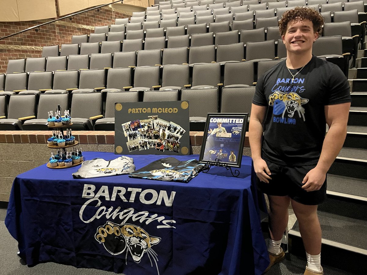 mcleod_paxton's tweet photo. It’s been official for a while, but it was a great signing day! I can’t wait to bowl for Barton! https://t.co/tfkj72JCS3