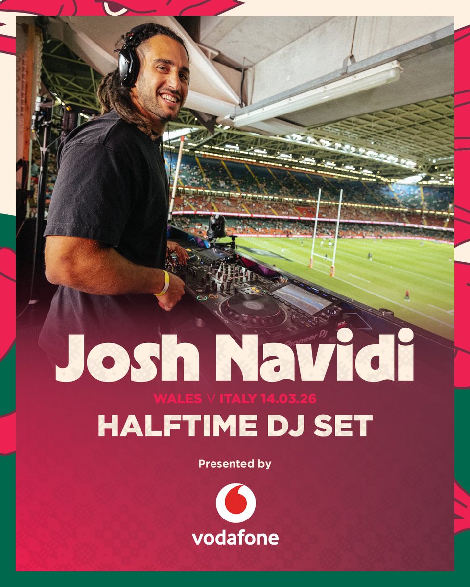 WelshRugbyUnion's tweet photo. ๐๐๐ซ๐๐๐ ๐๐๐ฉ๐ช๐ง๐ฃ๐จ ๐ง๐ถ
Josh Navidi will return to the pitch for an epic halftime show next week for ๐ด๓ ง๓ ข๓ ท๓ ฌ๓ ณ๓ ฟ๐๏ธ๐ฎ๐น
Presented by @VodafoneUK ๐ค
๐ https://t.co/gaZs6jZMZz
#RugbysNetwork | #CymruAmByth https://t.co/1dFRzbcJJQ