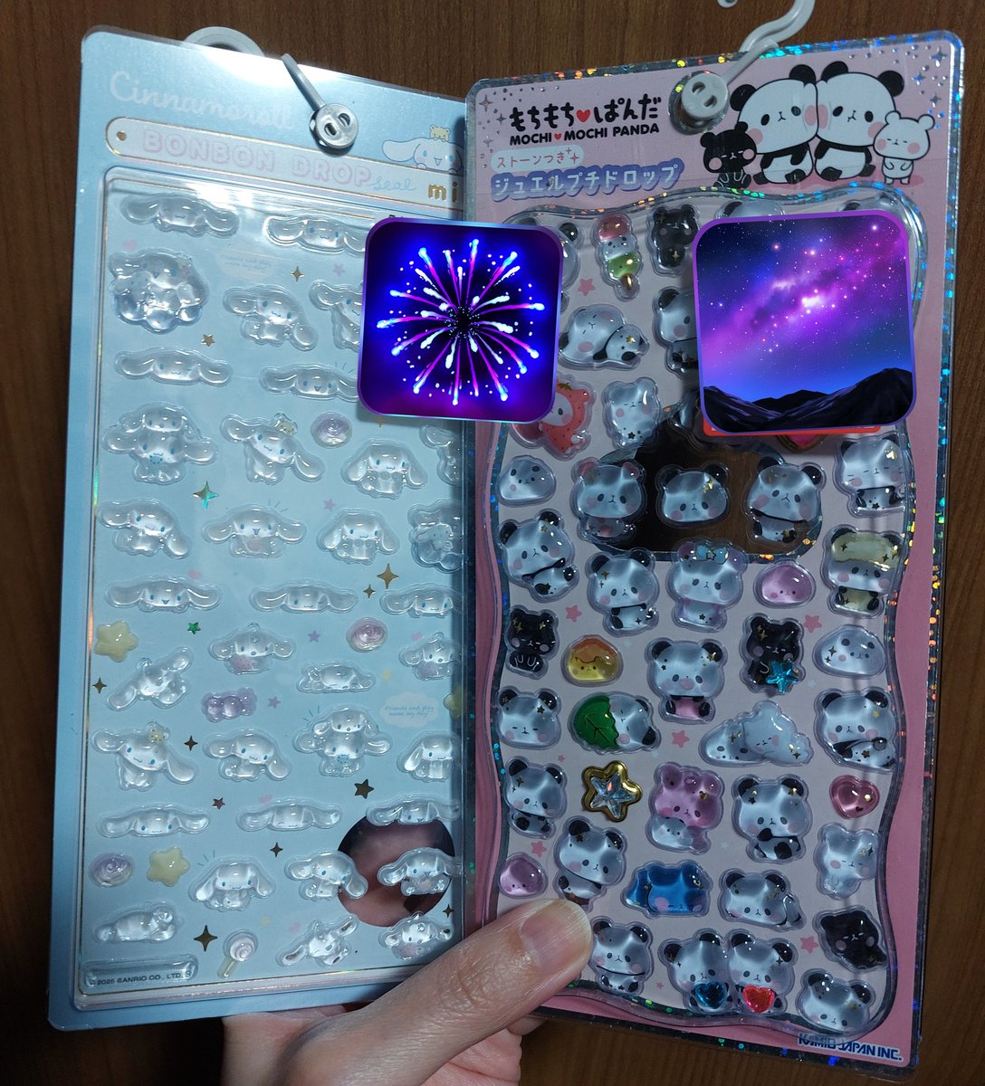 もしかしたらシール交換が出来なくてボッチになってしまう世界線があるかもしれないから念の為買っておいた。
ぷくぷくボンボンきゅるるんキラキラドロップシール。
シナモンめっちゃ可愛いな！！