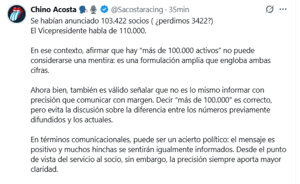 Racing Club hoy va a inaugurar un colegio. 

Todo el Anti Racing está a full tirando mierda, ni una sola mención respecto del Colegio. 

Todo el “periodismo partidario” nefasto que tiene Racing generando ROÑA con el tema refuerzos. Son INCURABLES!!.