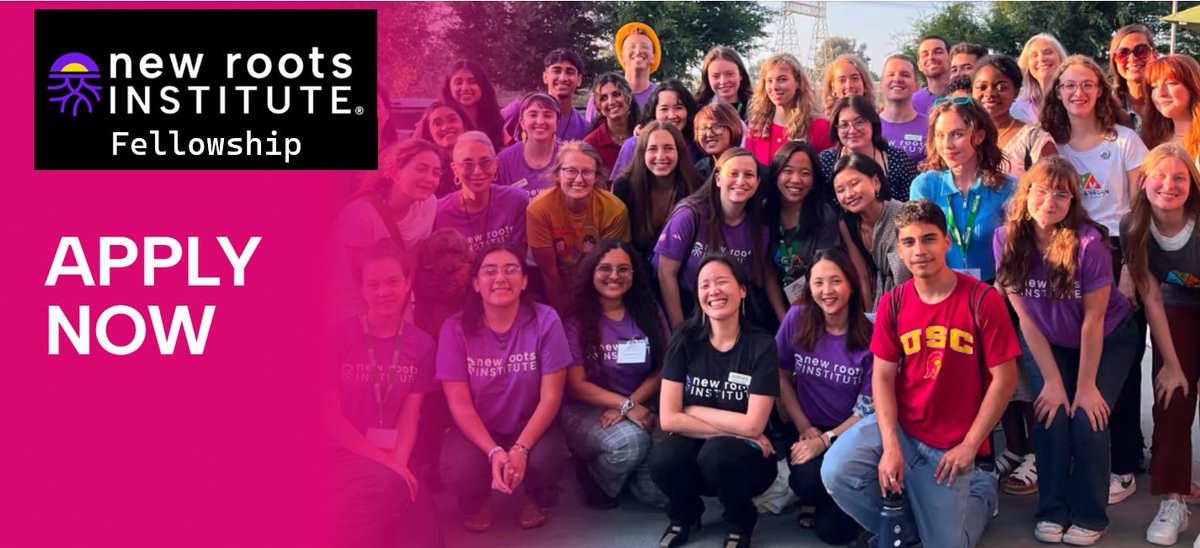 opportunitiesfy's tweet image. 🌱 New Roots Institute Fellowship 2026–27
💰 $2,500 funding
 🎓Virtual Leadership Academy
 📣Campus advocacy campaigns
 📅Final Deadline: May 13, 2026
🔗 Apply Here: wp.me/p23f03-jEZ
#Fellowship #YouthLeadership #ClimateJustice