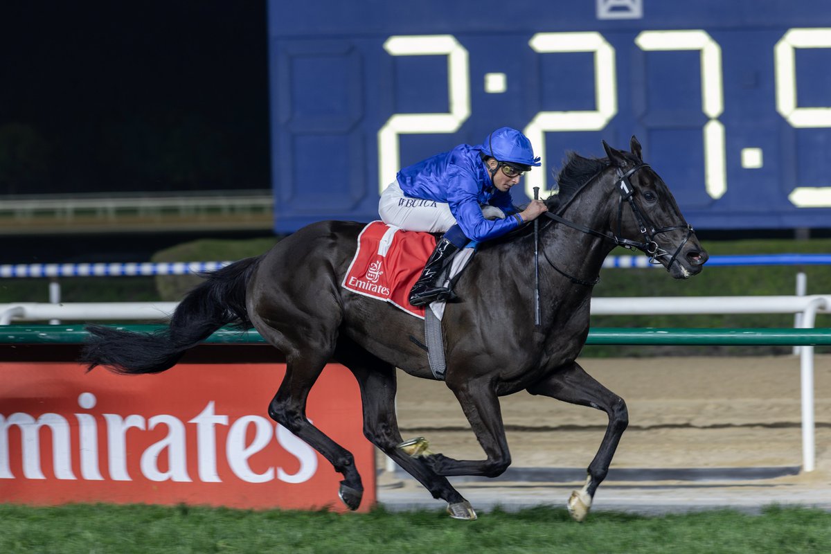 godolphin's tweet image. 🇬🇧🇦🇪 Rebel's Romance has done it again! #TeamGodolphin's globetrotting superstar adds another Group success to his ever-growing impressive CV in the G2 Dubai City of Gold! 🏆
Get yourself a Rebel's Romance cap on the EU/UAE online shop to celebrate his 21st career win🥳