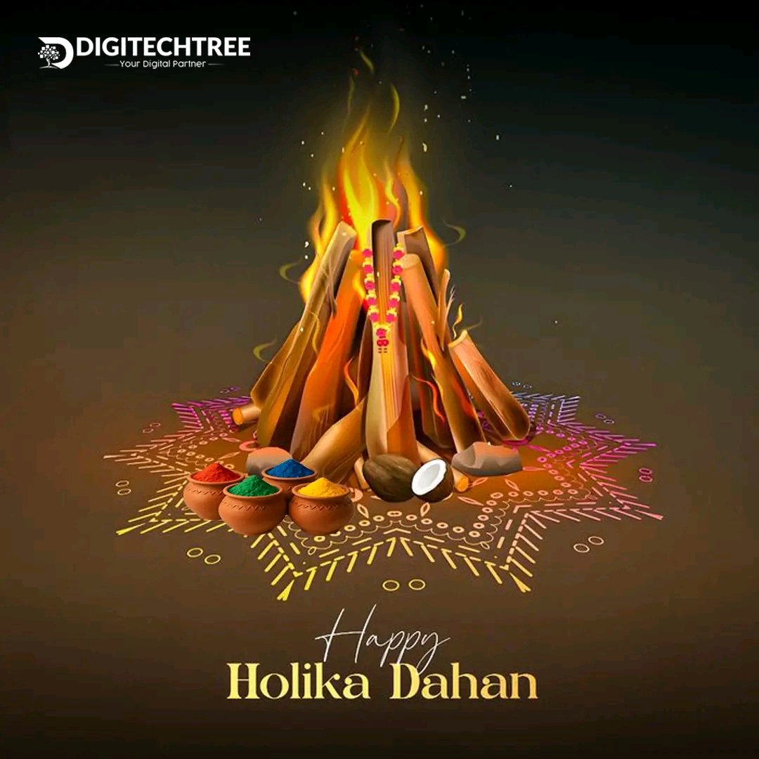 DigitechTree15's tweet photo. Let the fire of Holika Dahan burn away negativity and light up your life with happiness and success. 🔥

Happy Holika Dahan!

#HolikaDahan #HoliCelebration https://t.co/C7ILaMd6tF