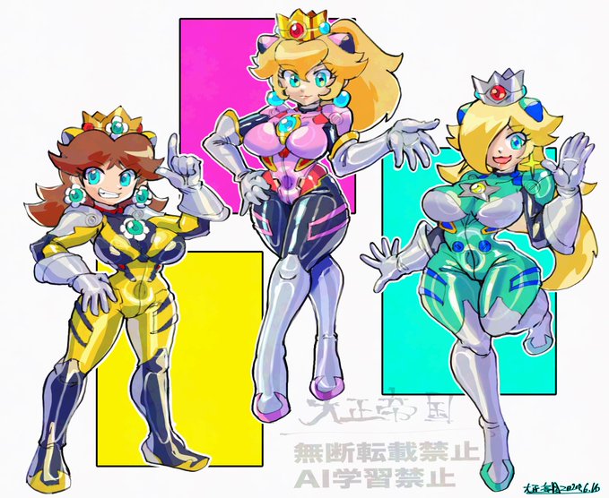 #3月になったから3人並んだ画像を貼ろうぜ
プラグスーツプリンセス、スーパーマリオ編 