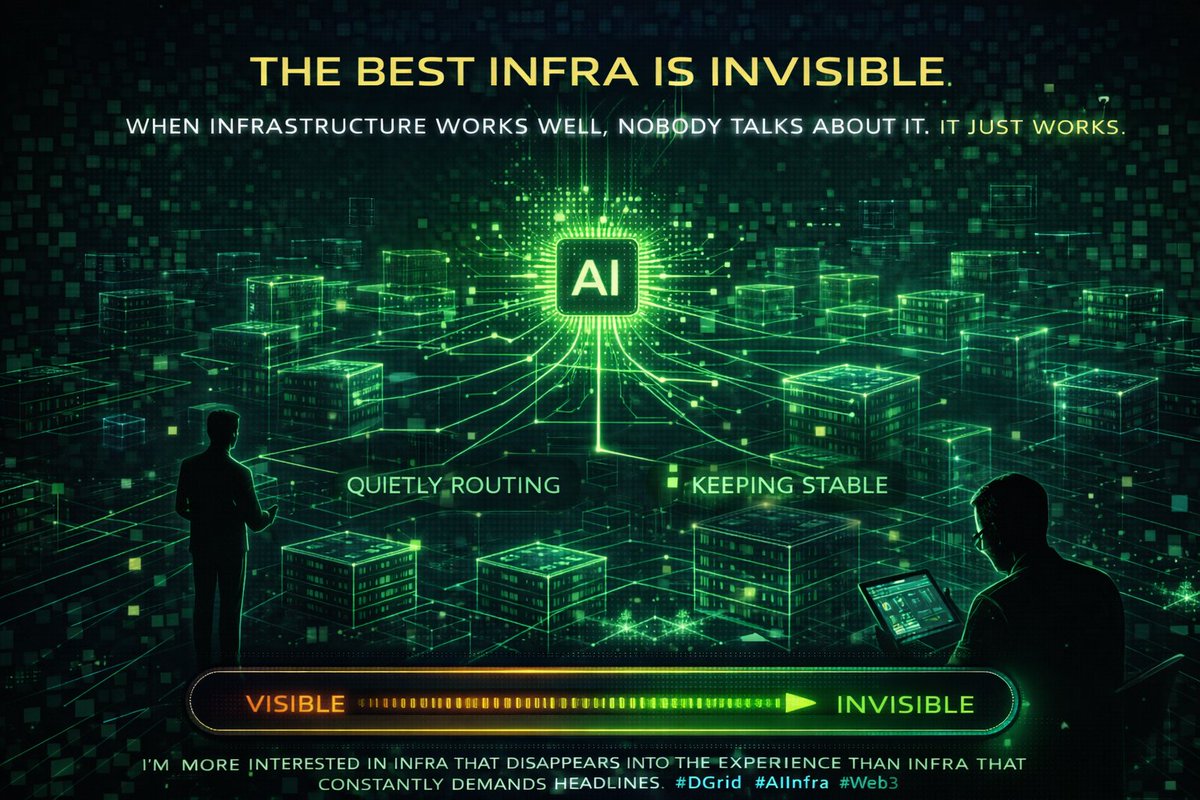 The Best Infra Is Invisible

When infrastructure works well, nobody talks about it.
It just works <a href="/dgrid_ai/">DGrid AI</a> 
The strongest coordination layers don’t need constant attention  they quietly route workloads, balance demand, and keep performance stable in the background.