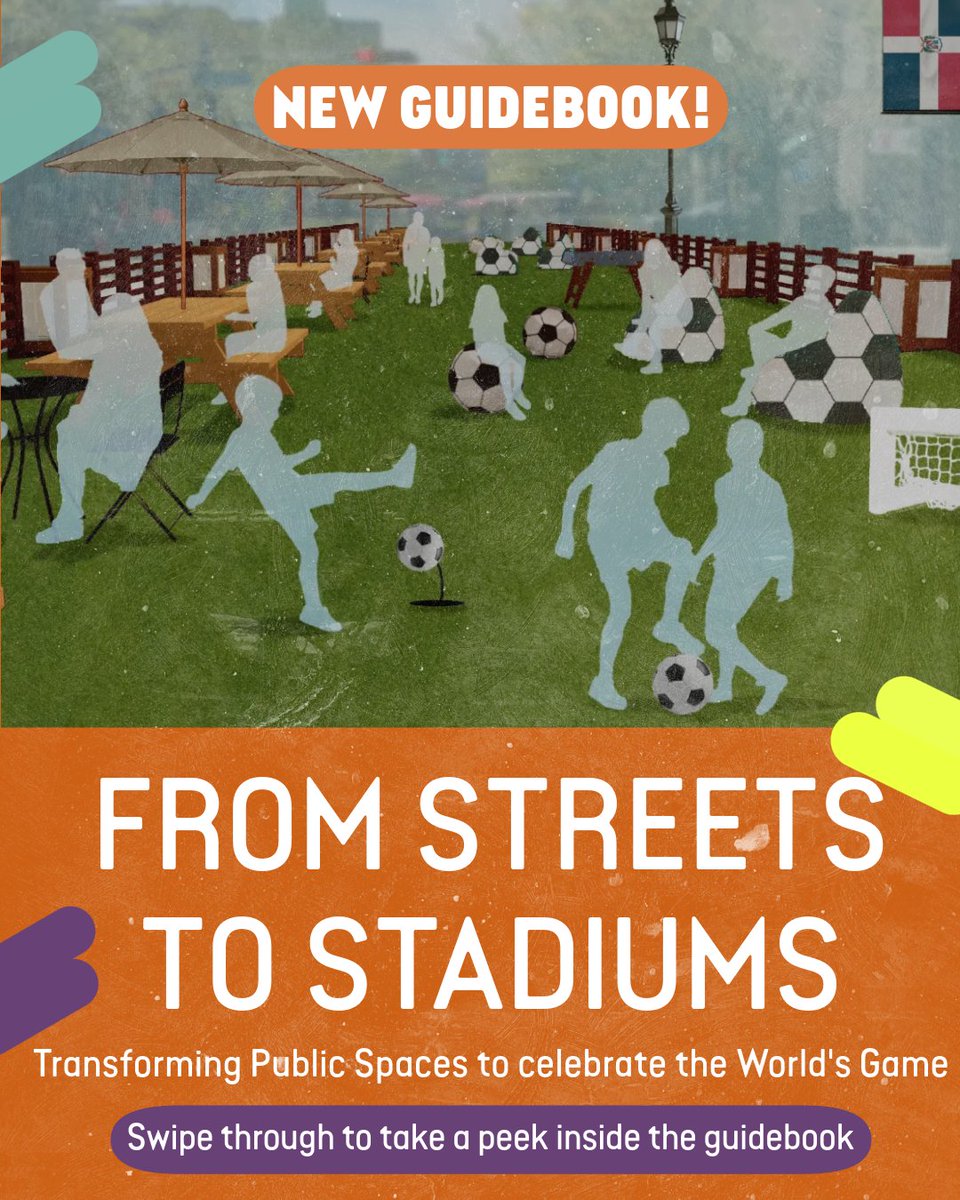 NJTPA's tweet image. Interested in soccer and placemaking? The NJTPA’s new From Streets to Stadiums guidebook provides communities with steps to take advantage of the World’s Game coming to NJ this summer: njtpa.org/blog/kick-off-…
#placemaking #soccer #FromStreetsToStadiums