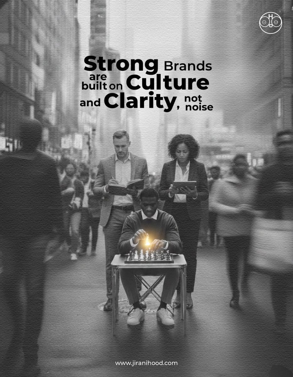 Strong brands are not built by reacting louder than everyone else.

They are built by thinking deeper, aligning better, and choosing clarity over chaos.

Culture is the invisible system that shapes how decisions are made when no one is watching.

 jiranihood.com