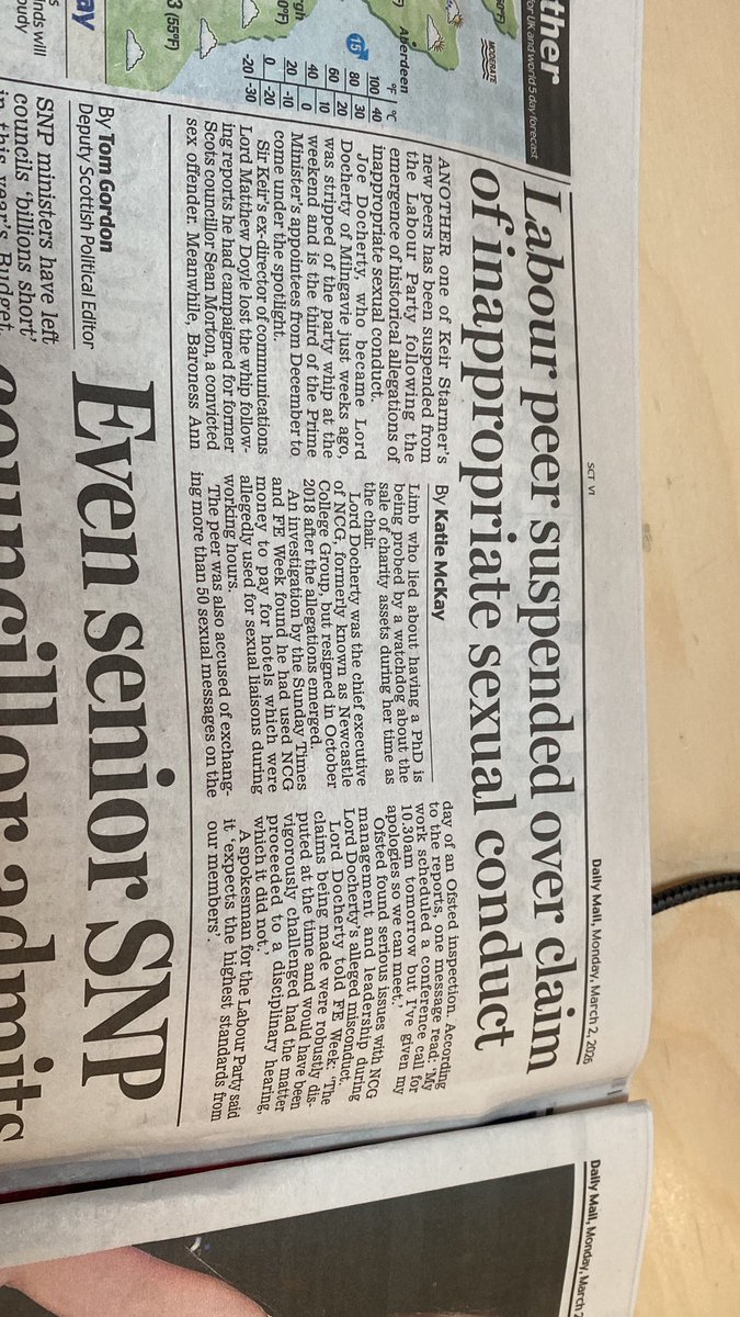 _katherinemckay's tweet photo. Delighted to be on page 2 of @DailyMail in Scotland today!! https://t.co/dw0qlDqtS8