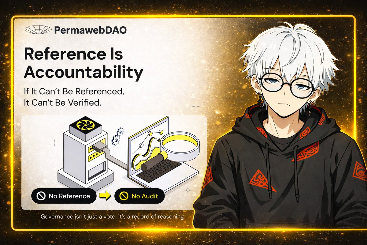 dompethoki01's tweet photo. 🧵 When Memory Breaks, Accountability Fades (1/4)

@Permaweb_DAO

Reference is accountability.

In established institutions, decisions leave a paper trail 
clear documentation of what was decided and why.
Not for ceremony. For continuity. https://t.co/XFLc3qhm7x