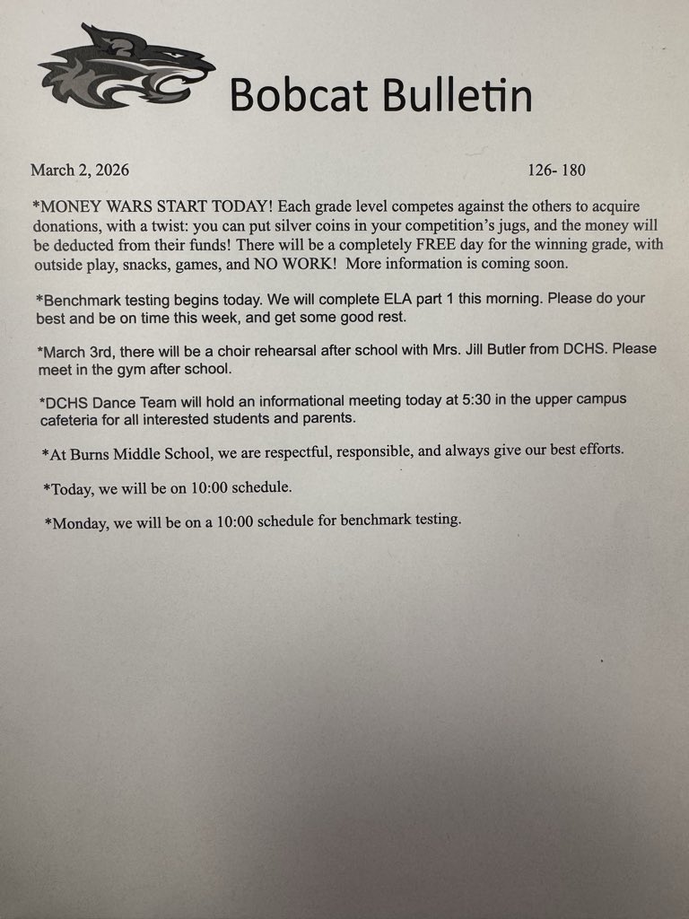 Burns Middle School tweet media