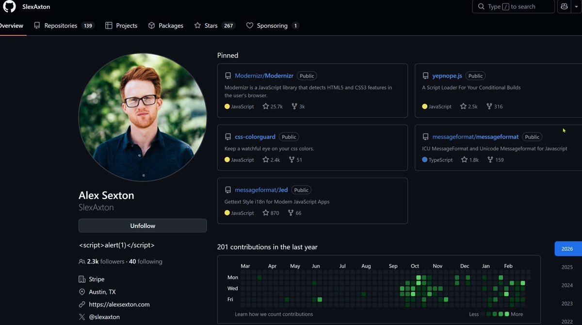 👉 Alex is a cracked dev and has the funniest domain that retarded people like to misspell... he needs support since the site is a meme in itself 👉🤣 guthib.com 
github.com/slexaxton