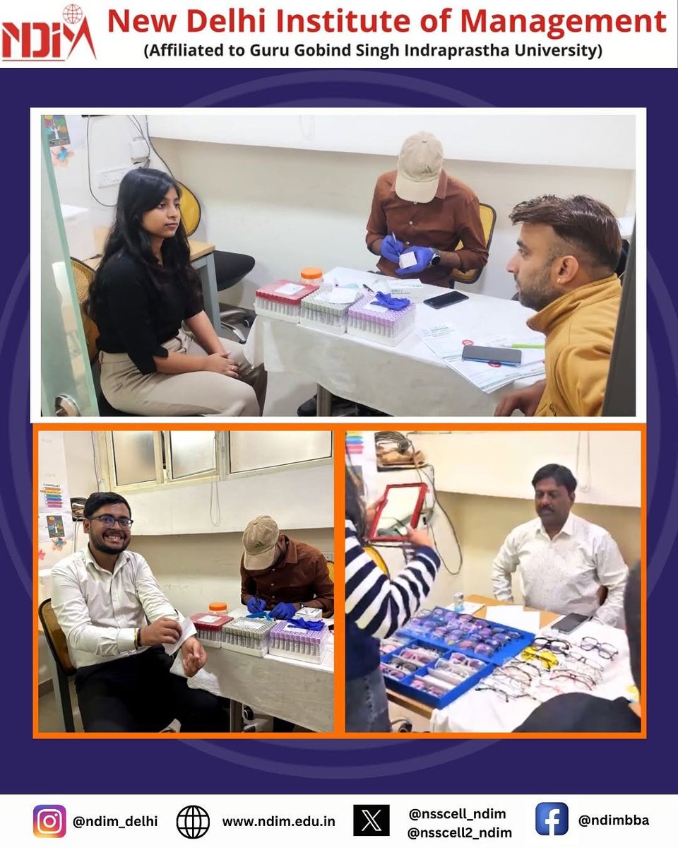 nsscell2_ndim's tweet photo. NSS Cell of NDIM (Unit 1 &amp; 2) in collab with IQAC and IIC organized Aarohan:- Health &amp; Dental checkup camp to promote preventive healthcare and well-being among students. This initiative encouraged awareness and healthier lifestyles.

#nss #aarohan #Health #dental #checkup https://t.co/nxLsL7J4vN