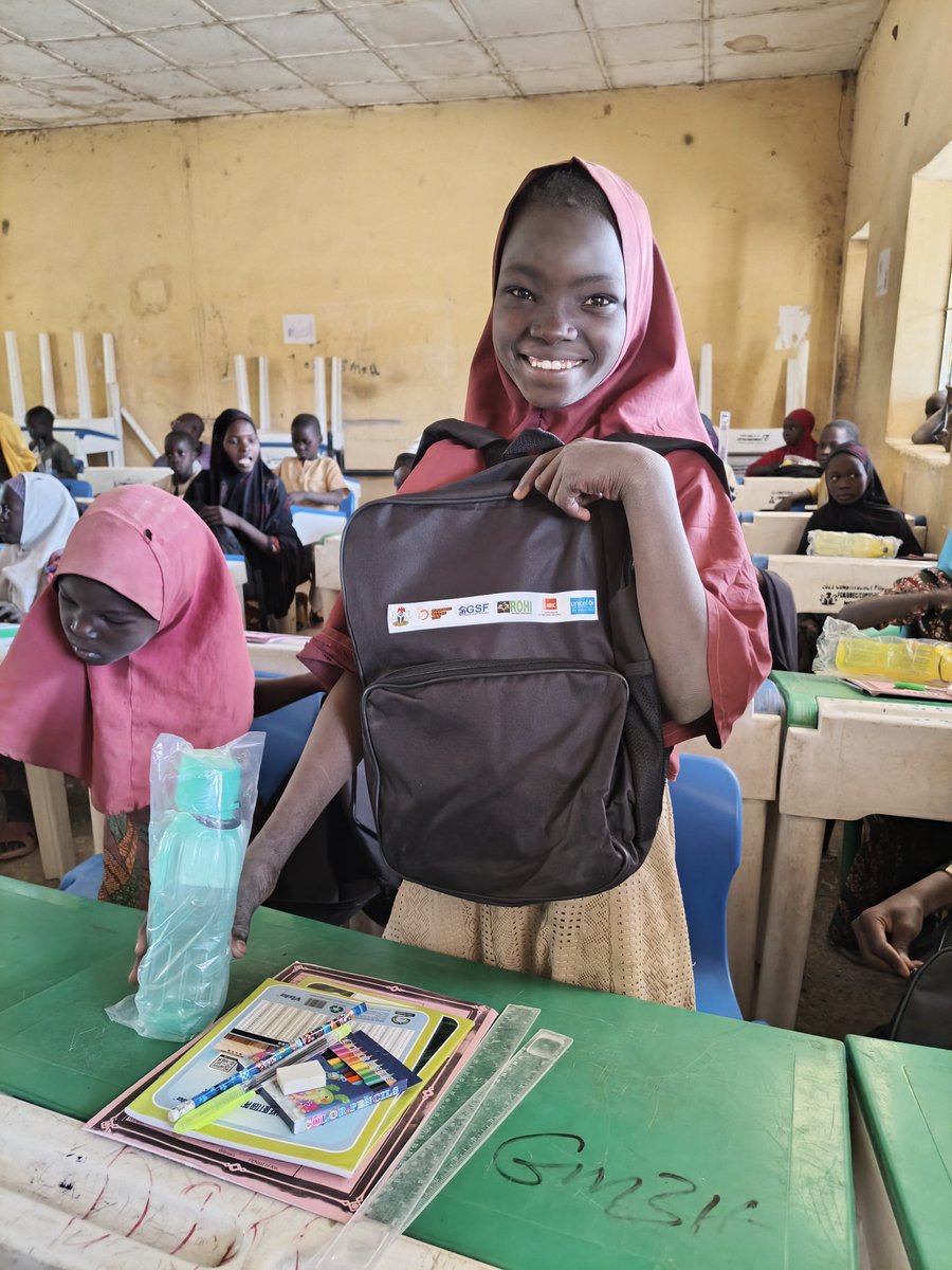 GSF_Nigeria's tweet image. Under the ongoing Education Cannot Wait (#ECW) funded (MYRP II) in partnership with Norwegian Refugee Council NRC and UNICEF, Grow Strong Foundation GSF have distributed scholastic materials to 832 students and teacher’s kits for learning facilitators in Gadamayo, Guduf, and
