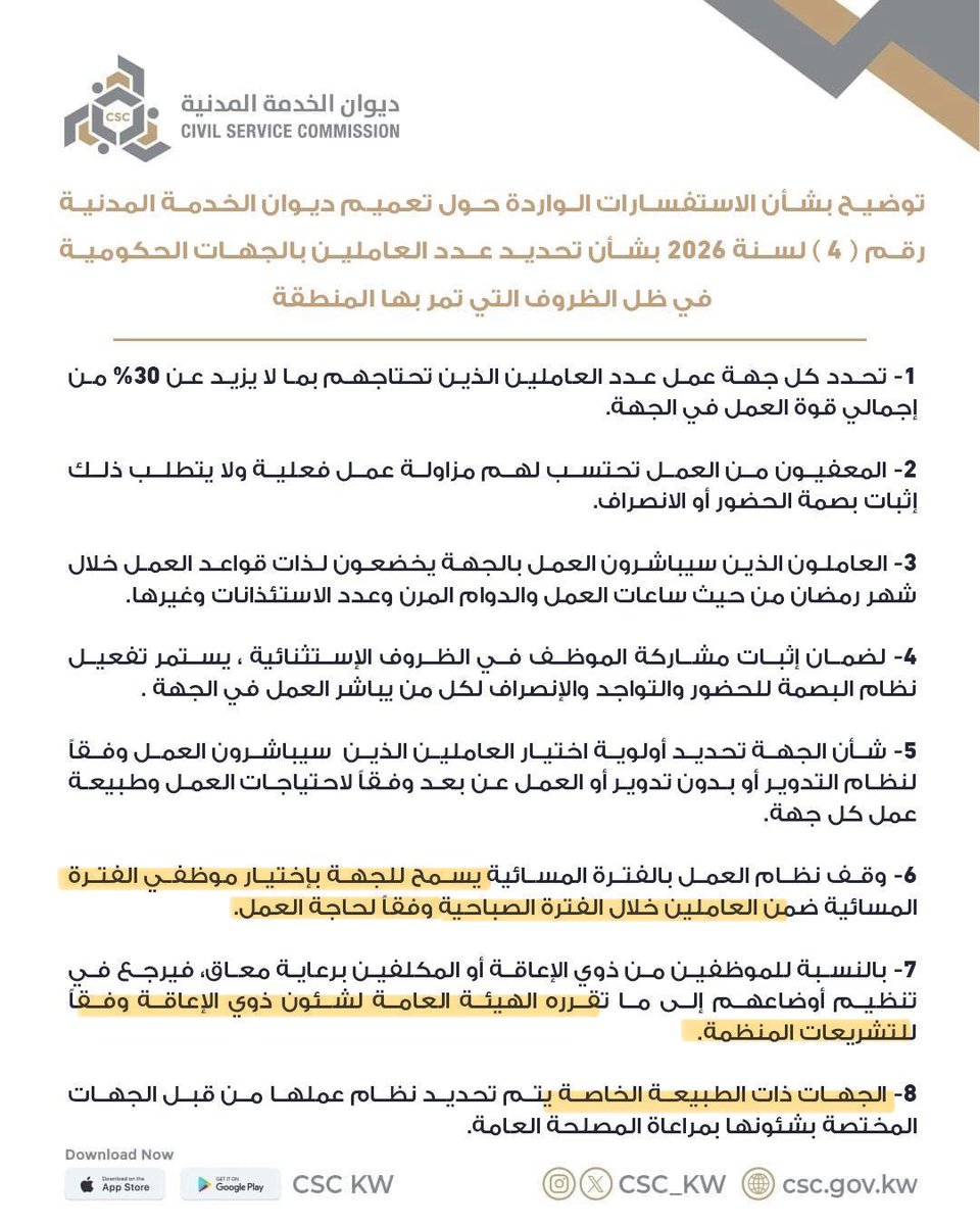 وزير العدل الموقر ..
المستشار ناصر يوسف السميط ..

لم يصدر أي تعميم بشأن عدد العاملين في اجتماع وكيل الوزارة يوم أمس وهذه ليست ادارة تدار شفاهةً وصدور التعاليم كإنه حلم ليل عابر ، لذا يقع على عاتق سيادتكم تحديد آلية اعداد الموظفين في العمل الرسمي كتابةً منعاً لتأويل والمكابرة من