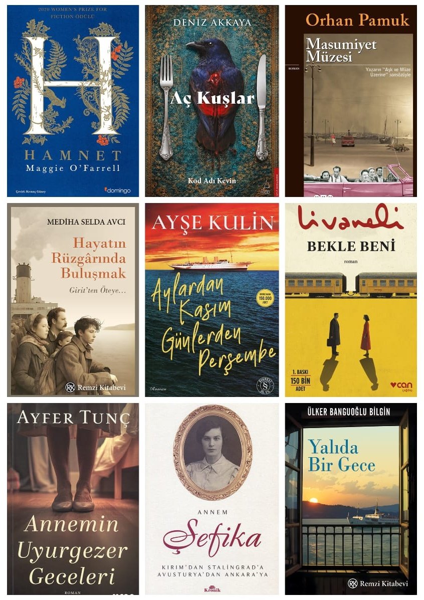 IsKitaplari's tweet photo. Remzi Kitabevi'nde Çok Satanlar 
23 Şubat - 1 Mart 2026

1. Hamnet
Maggie O’Farrell @domingoKITAP 
2. Aç Kuşlar
@dddenizakkaya @destekyayinlari 
3. Masumiyet Müzesi
Orhan Pamuk @YKYHaber 
4. Hayatın Rüzgârında Buluşmak
Mediha Selda Avcı Remzi Kitabevi
5. Hiç Kimsenin Kızı
Virginia Roberts Giuffre @krmzkedikitap 
6. Aylardan Kasım Günlerden Perşembe
@benaysekulin @EverestKitap 
7. Annemin Uyurgezer Geceleri
Ayfer Tunç @canyayinlari 
8. Bekle Beni
@LivaneliZulfu Can Yayınları
9. Günübirlik Hayatlar
Irvin D. Yalom @PegasusYayinevi 
10. Gece Yarısı Kütüphanesi
Matt Haig Domingo Yayınları
11. Bugün Kalan Hayatımın İlk Günü
Maud Ankaoua @yanpasaj 
12. Sarı Yüz
R. F. Kuang @ithakiyayinlari 
13. Radley Ailesi
Matt Haig Domingo Yayınları
14. Annem Şefika
@carice01 @KronikKitap 
15. Yalıda Bir Gece
Ülker Banguoğlu Bilgin - Remzi Kitabevi
