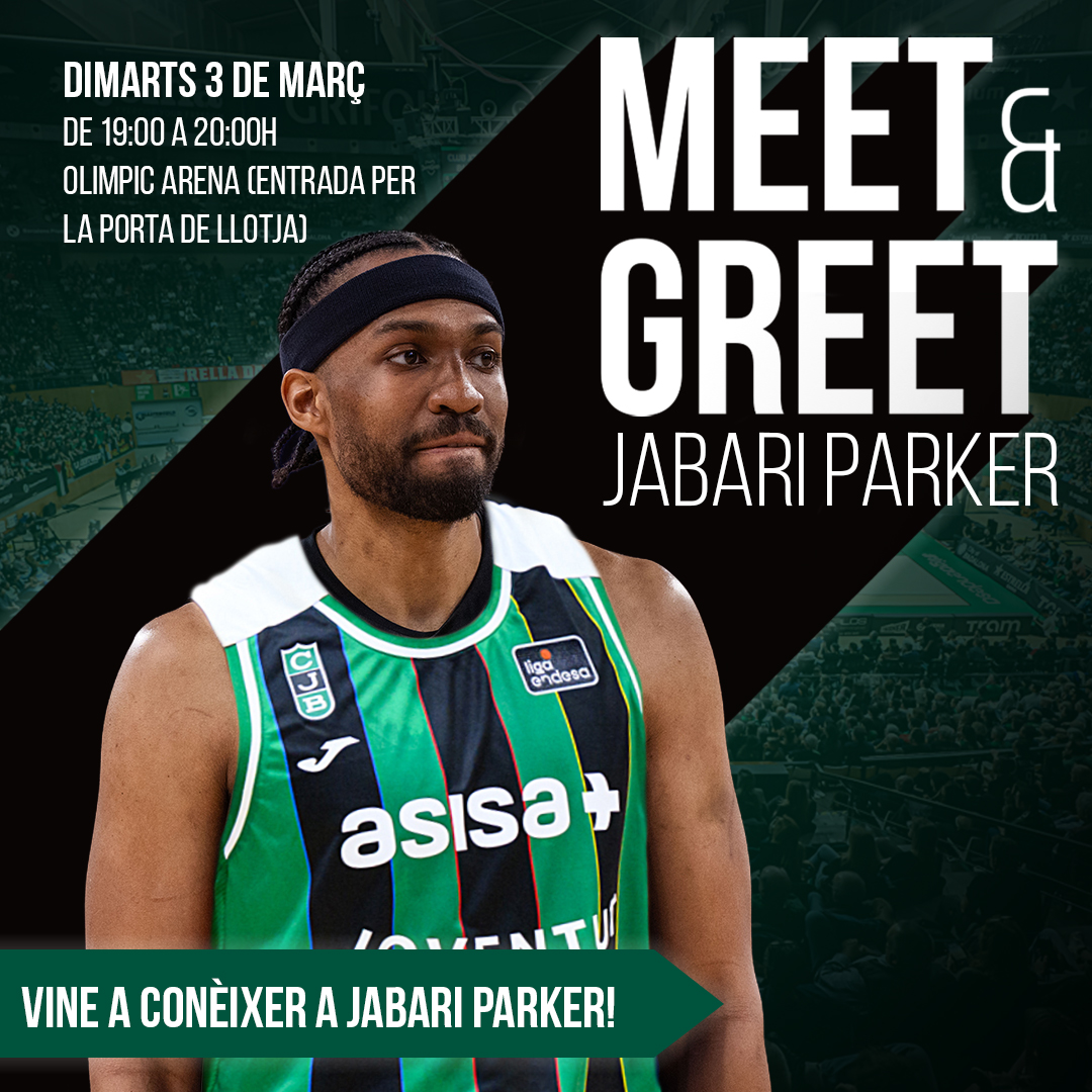 Penya1930's tweet photo. 🤩 VINE A CONÈIXER A JABARI PARKER!
🗓️ Demà, 03/03, de 19 a 20h
📍 OLÍMPIC ARENA (Entrada per la porta de llotja)
👋 Dona la benvinguda a JP, i fes-te una foto amb ell. L'entrada a l'acte serà per estricte ordre d'arribada, i a les 20h s'acabarà
#CityOfBadalona #ASISAJoventut https://t.co/1rLqOV51uN