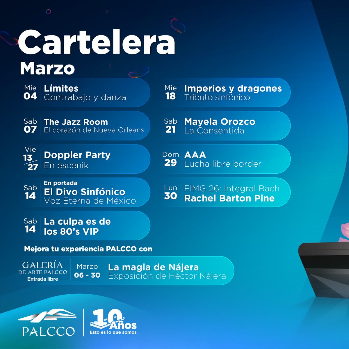 Marzo llega con muchas sorpresas nuestro recinto🤩